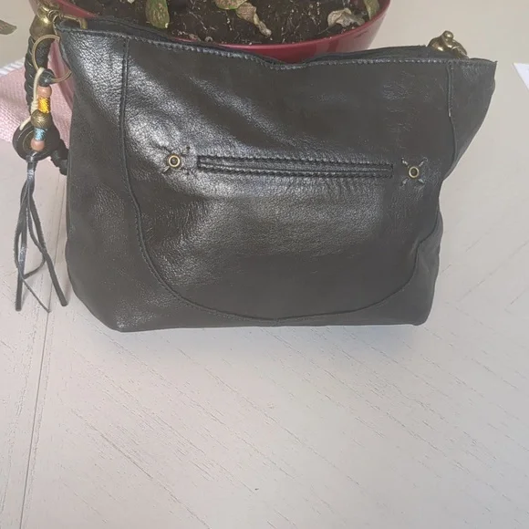 The Sak Black Leather Shoulder Bag with Braided Handle - Picture 7 of 10